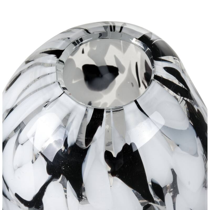 Elk Home Gisli Black Glass Contemporary 6 Inch Wide Vase