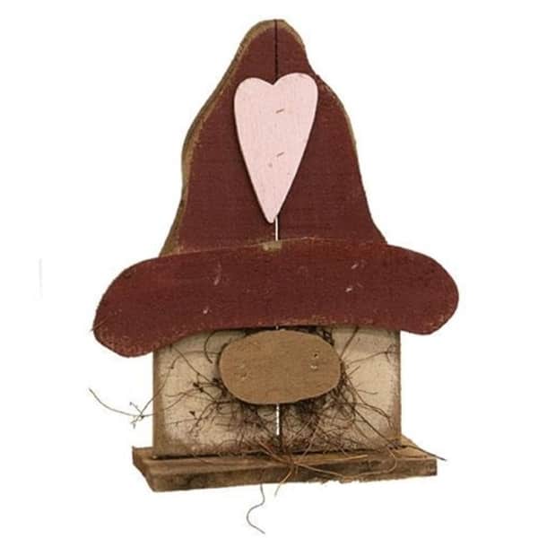 Rustic Wood Valentine's Gnome on Base - 12