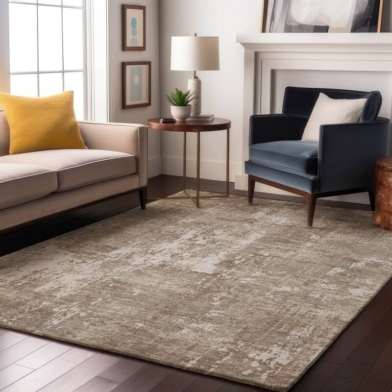 Premium Washable Super Soft Abstract Acree Mayfield Rug - Taupe - 8' x 10'