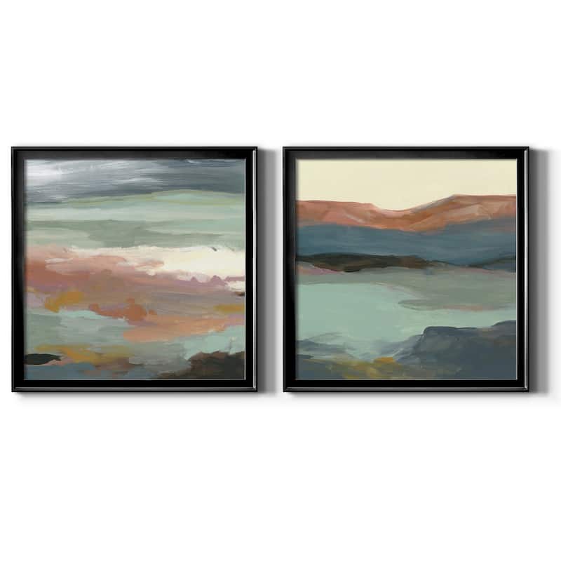 Ocean Bluffs-Premium Framed Canvas - Ready to Hang - Multi-Color - 17.5x17.5 - Black