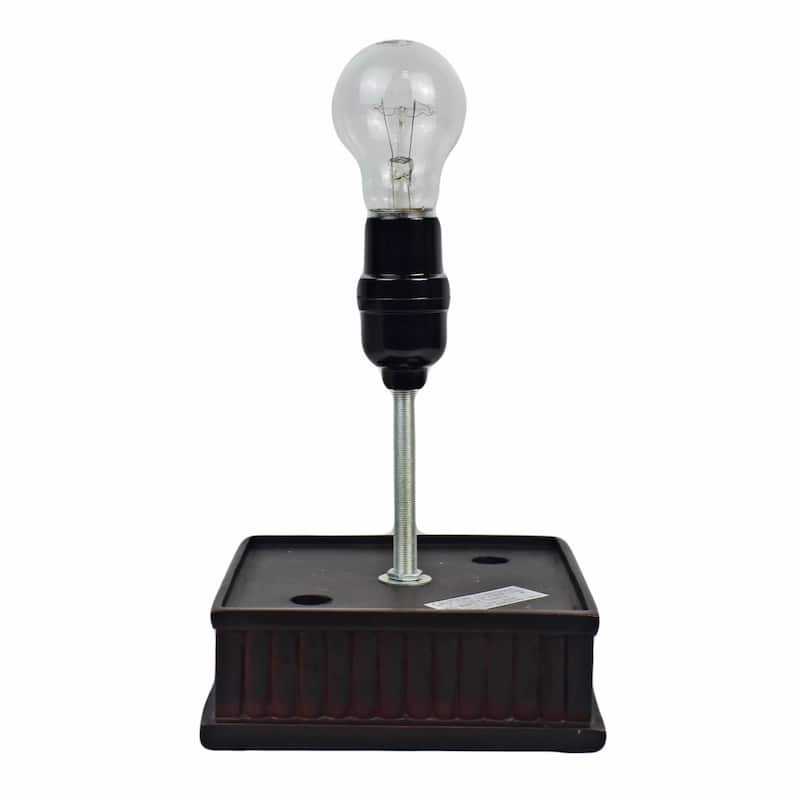 HomeRoots 18" Tiffany Style Jeweled Dark Brown Base Table Lamp - 12