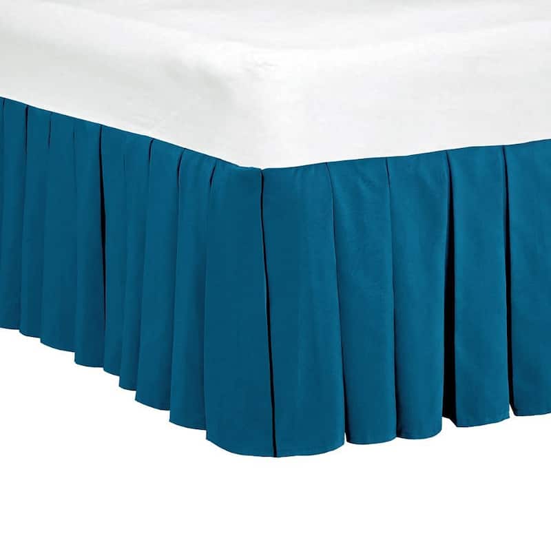 Serenta Classic Dust Ruffle 14 Inch Bed Skirt - Queen - deep water blue