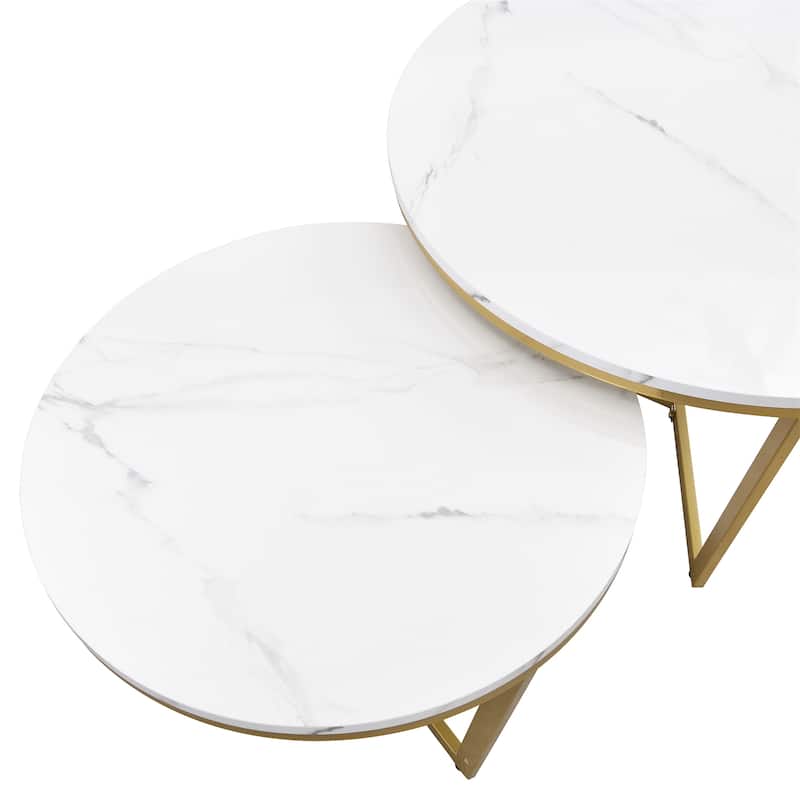 Modern Round Nesting Coffee Table Set