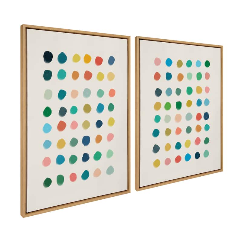 Kate and Laurel Sylvie Meditation 1 and 2 Framed Canvas by Kelly Knaga
