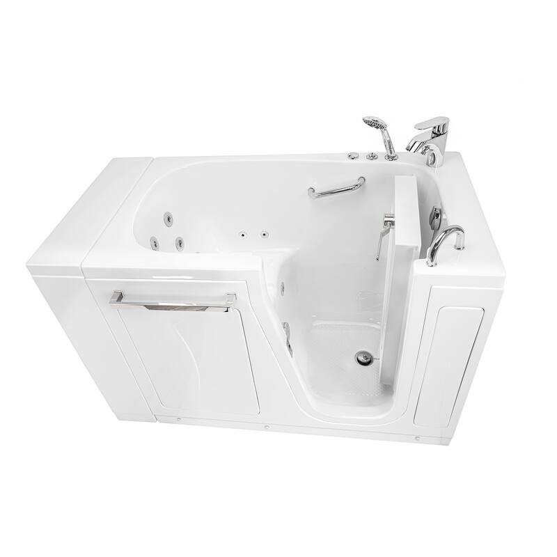 Ella Zen Acrylic Hydro Massage Walk in Tub 30"x52", 2 Piece Faucet