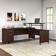 preview thumbnail 23 of 67, Bush Somerset 72W 3 Position Sit to Stand L Shaped Desk in Ash Gray Mocha Cherry