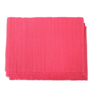 Novica Handmade Raspberry Elegance Cotton Placemats (Set Of 6) - Bed ...