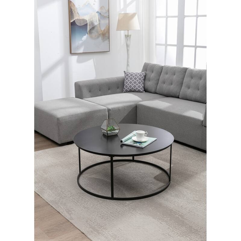 Robertson Round Metal Coffee Table - Iron