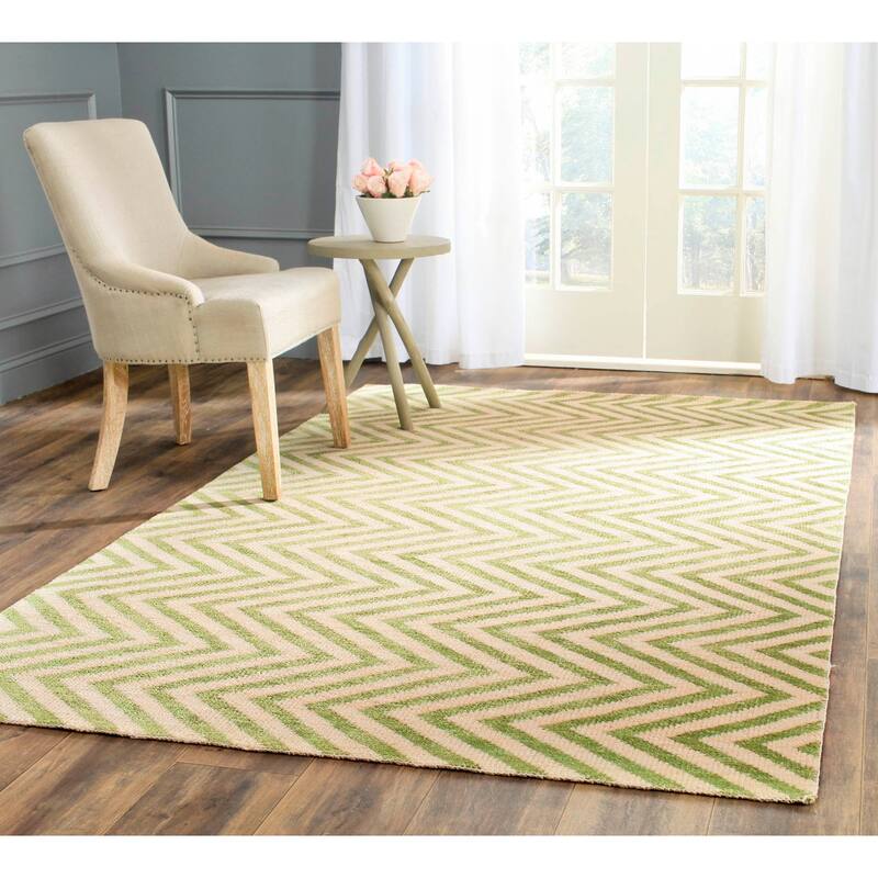 SAFAVIEH Hand-knotted Stone Wash Florentine Modern Wool Rug - 4' x 6' - Sage