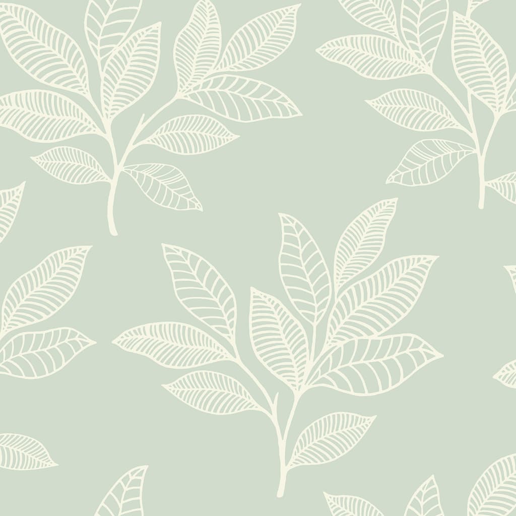 Seabrook Designs Boho Rhapsody Paradise Leaves Unpasted Wallpaper