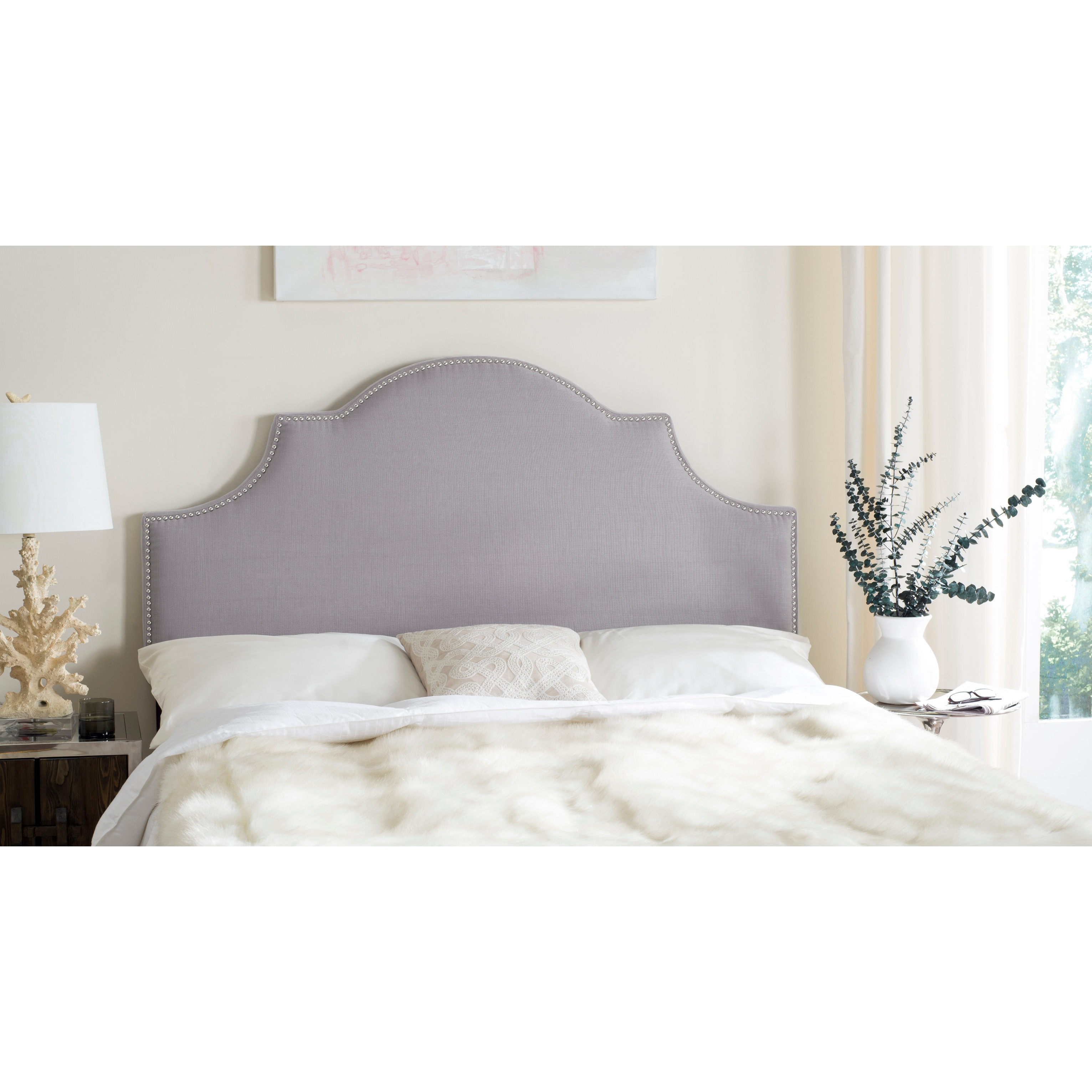 Upholstered best sale arched headboard
