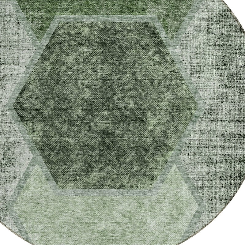 HomeRoots Geometric Transitional Rectangle Outdoor Rug