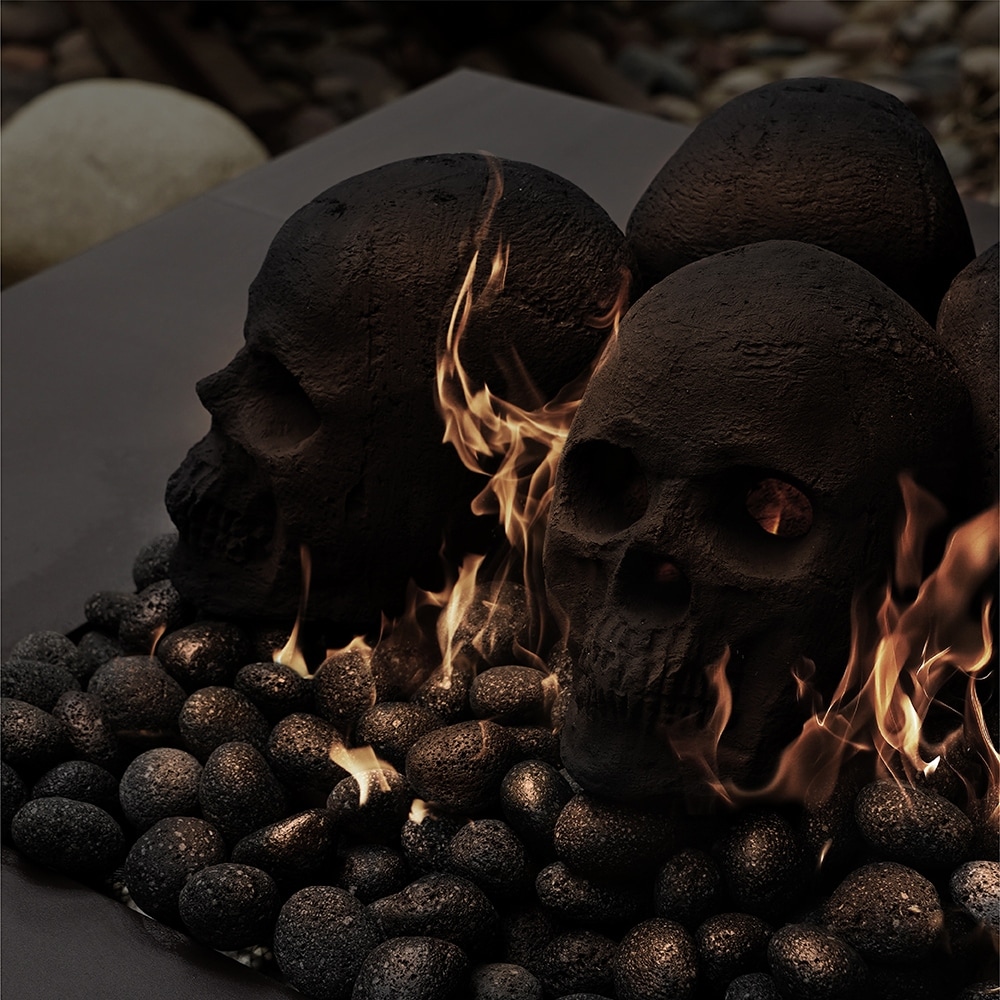 Bead - Skull - Carved Bone - Handmade - Dual Face - (2 pack)