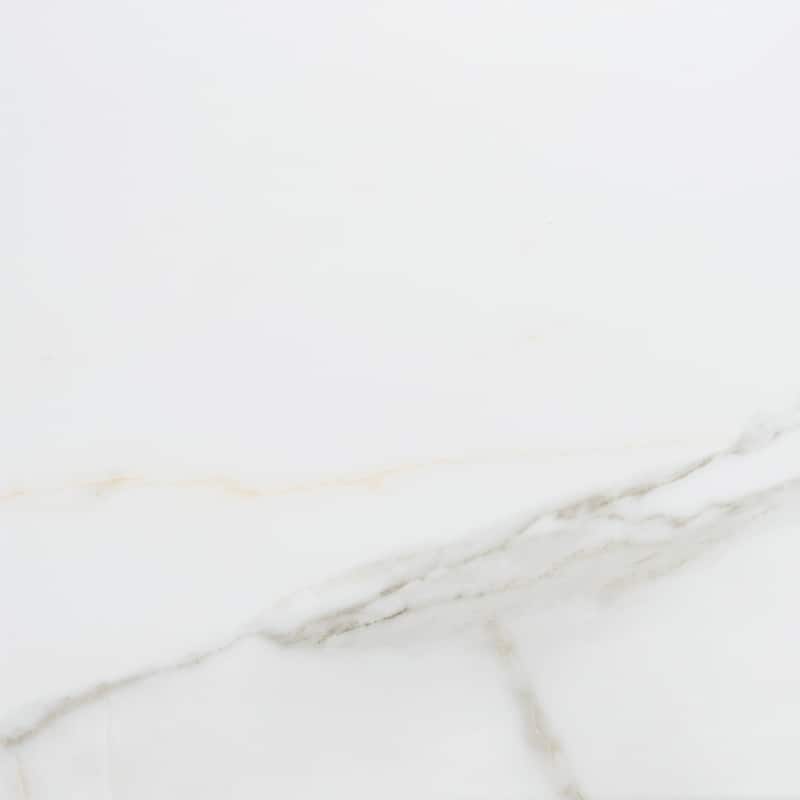 Chronos 13x13 White/ Gold Matte Marble Look Porcelain Tile - Floor, Wall