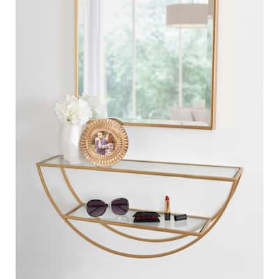 Kate and Laurel Tancill Half Circle Wall Shelf - 26x11