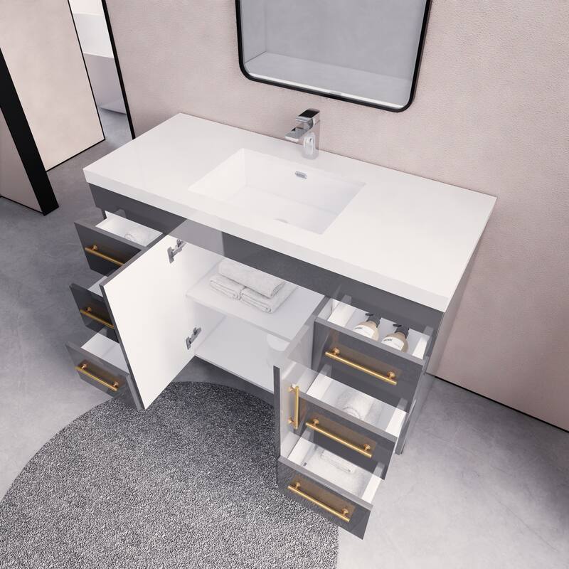 Eliza 48'' Freestanding Vanity with Single Sink