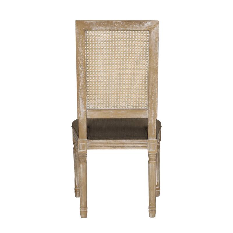 Remuda Wood and Cane Upholstered 5 Piece Circular Dining Set by Christopher Knight Home