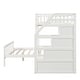 preview thumbnail 26 of 29, Cottage Concise Style Twin over Full Loft Bed with Storage Staircase,Solid Wood Versatile Bed with Full-Length Guardrail