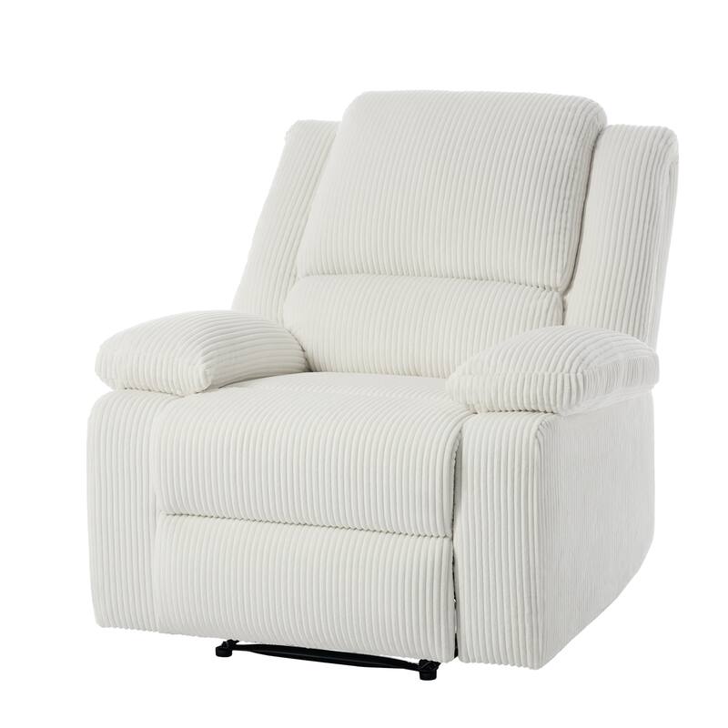 2Set Modern Lounger Upholstered Push Back Manual Recliner Chair