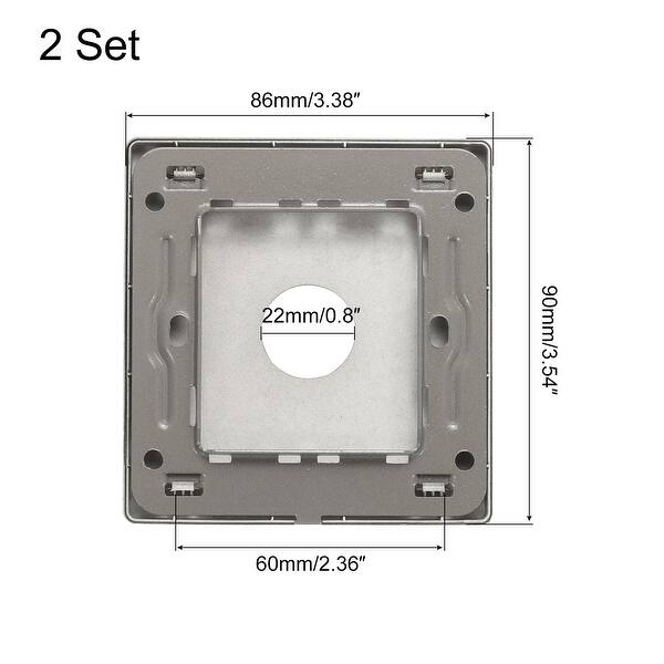 Grommet Wall Plate PC Wall Panel with 0.8 Inch Cable Through Black 2