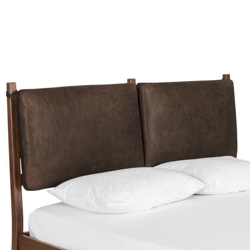 Poly & Bark Truro Bed Frame with Leather Cushions