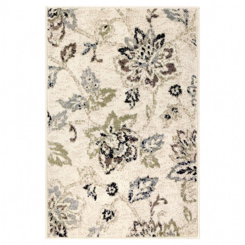 Superior Jacobean Modern Farmhouse Floral Indoor Runner or Area Rug