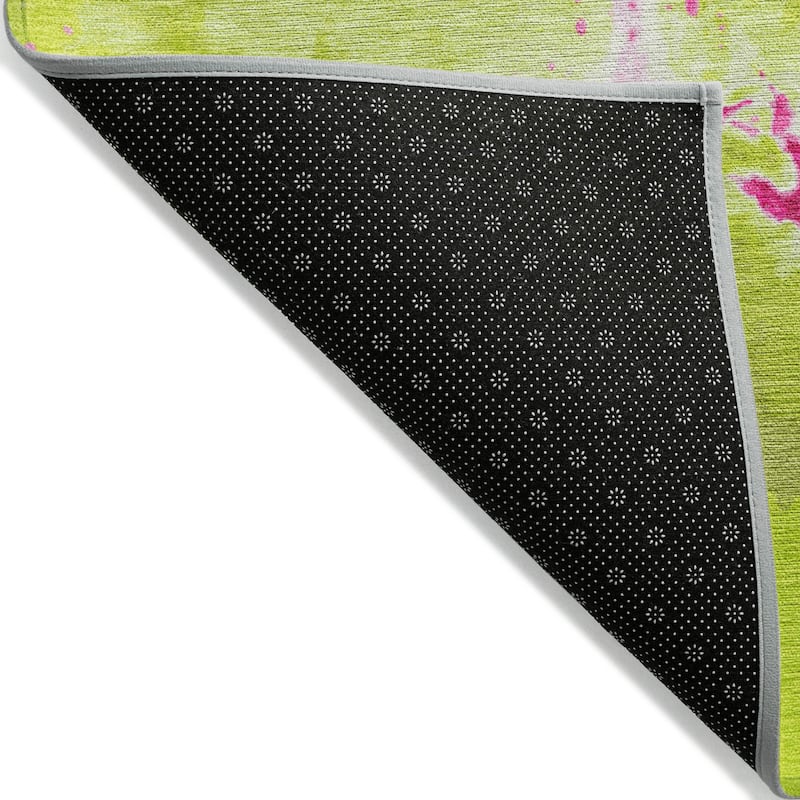 Machine Washable Indoor/ Outdoor Modern Abstract Chantille Rug
