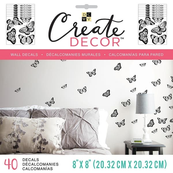 Shop Dcwv Create Decor Removable Wall Decals 8 X8 Black