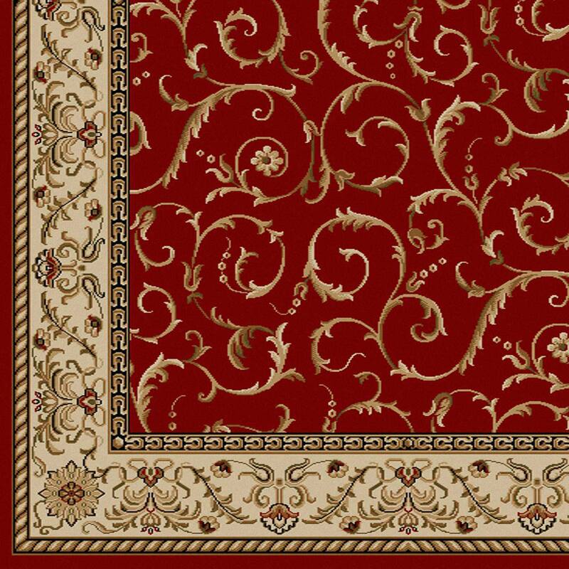 Admire Home Living Amalfi Transitional Scroll Pattern Area Rug