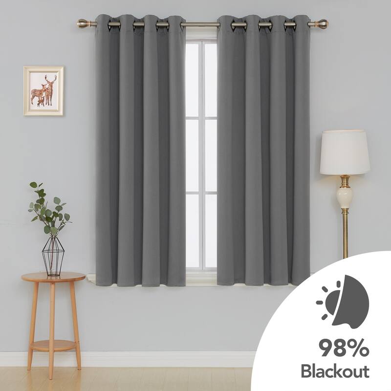 Deconovo Square Grommet Curtain Panel Pair(2 Panel)