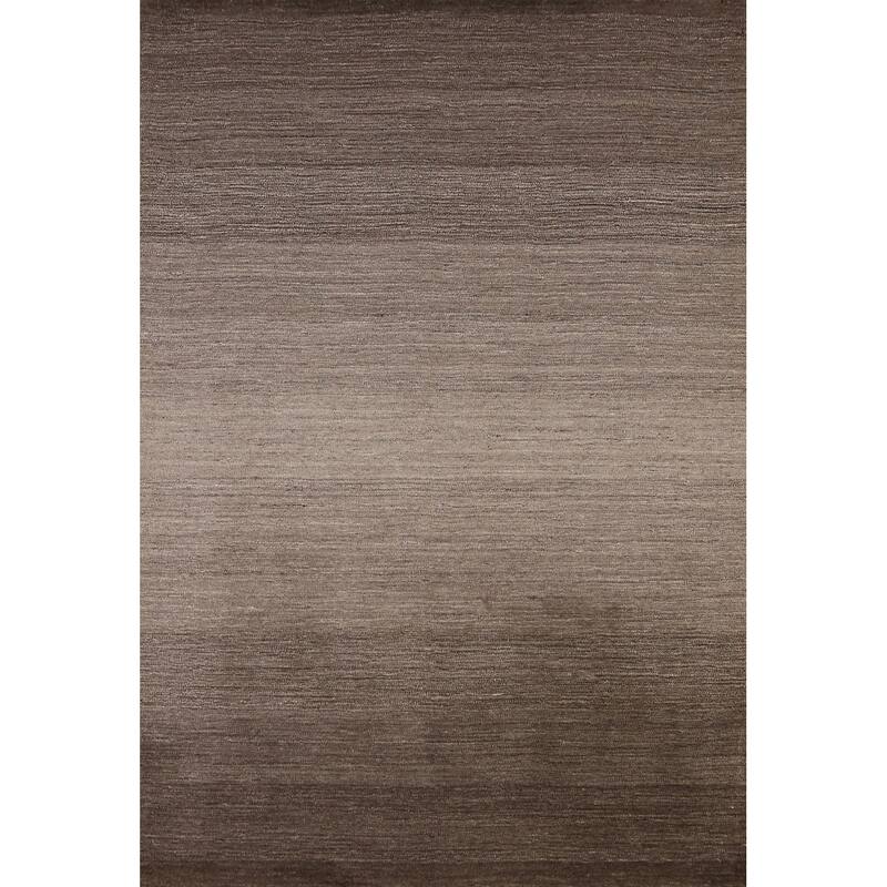 Brown Gabbeh Indian Area Rug Handmade Wool Carpet - 5'3" x 7'7"