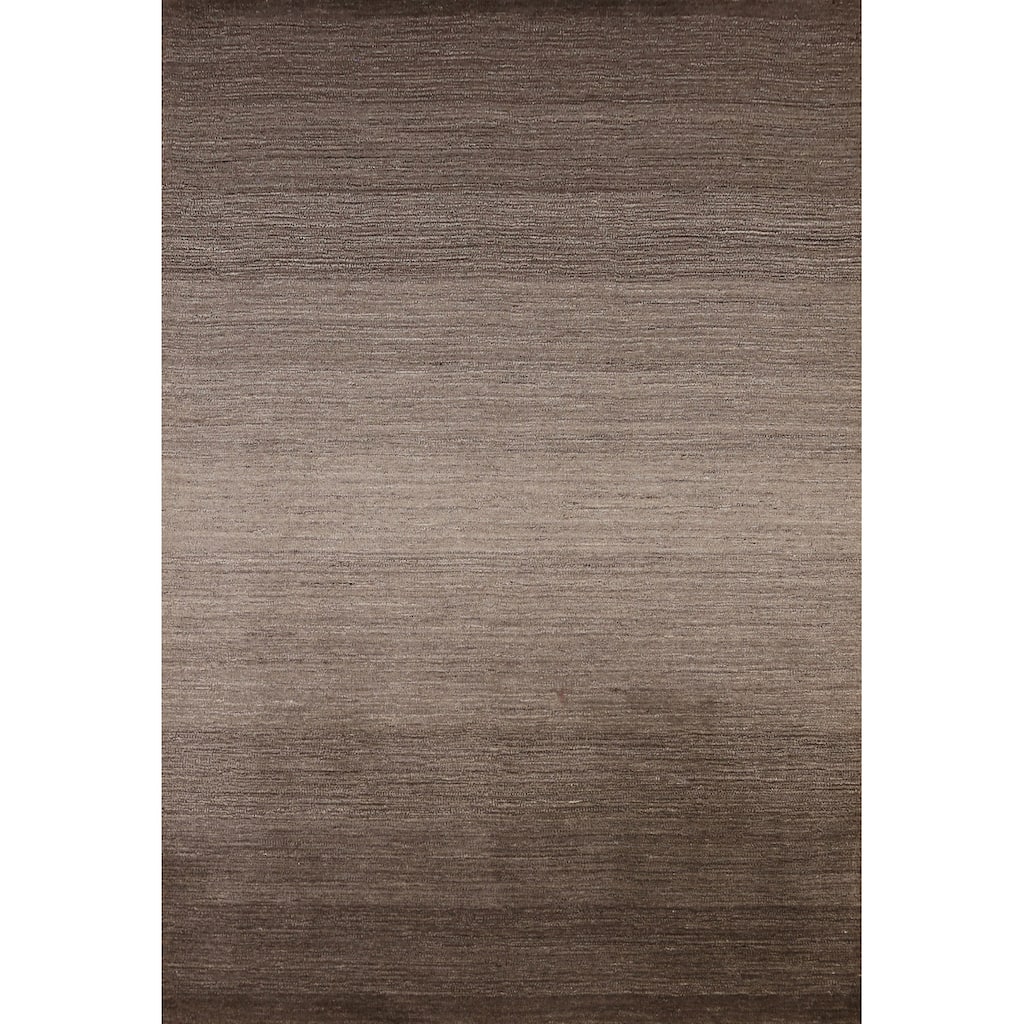 Brown Gabbeh Indian Area Rug Handmade Wool Carpet - 5'3" x 7'7"