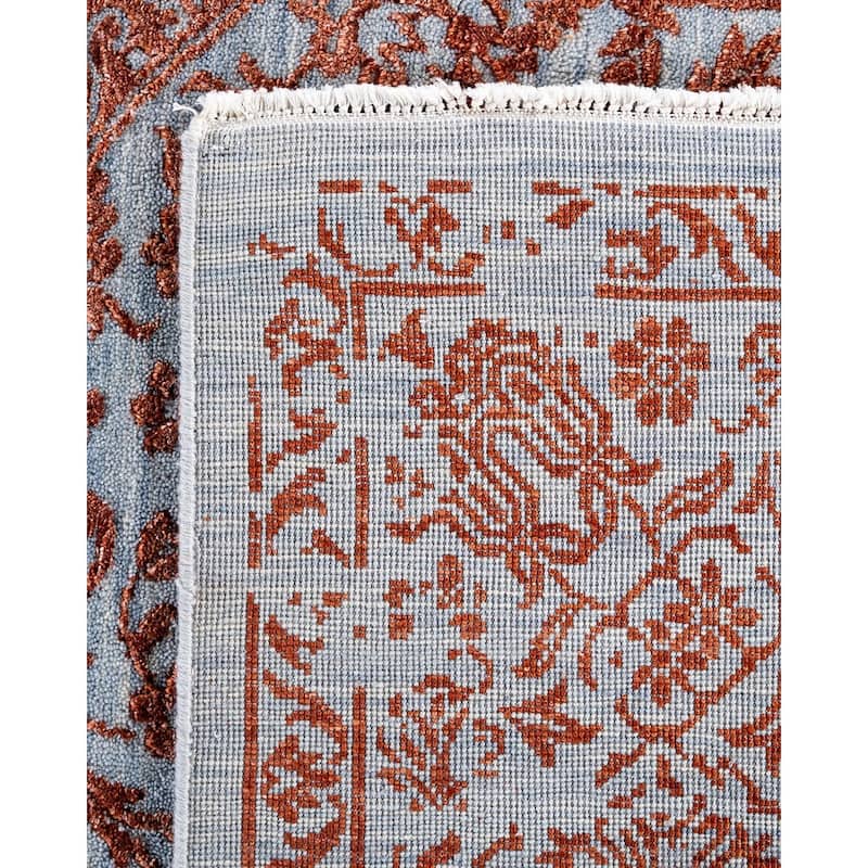 Ikat One-of-a-Kind Handmade Area Rug, Orange - 8' 0" x 10' 0"