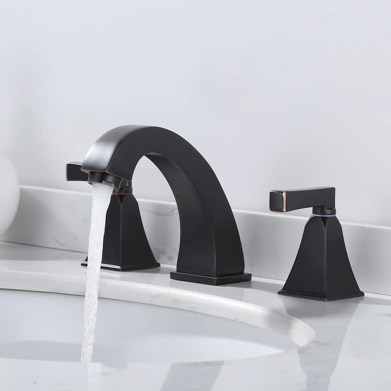 WOWOW 8 in. Widespread Double Handle Bathroom Faucet