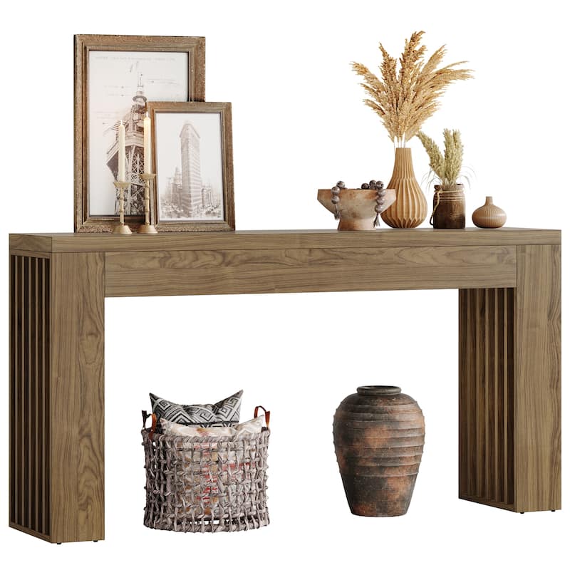 59'' Wood Console Sofa Table Behind The Couch for Entrance, Hallway