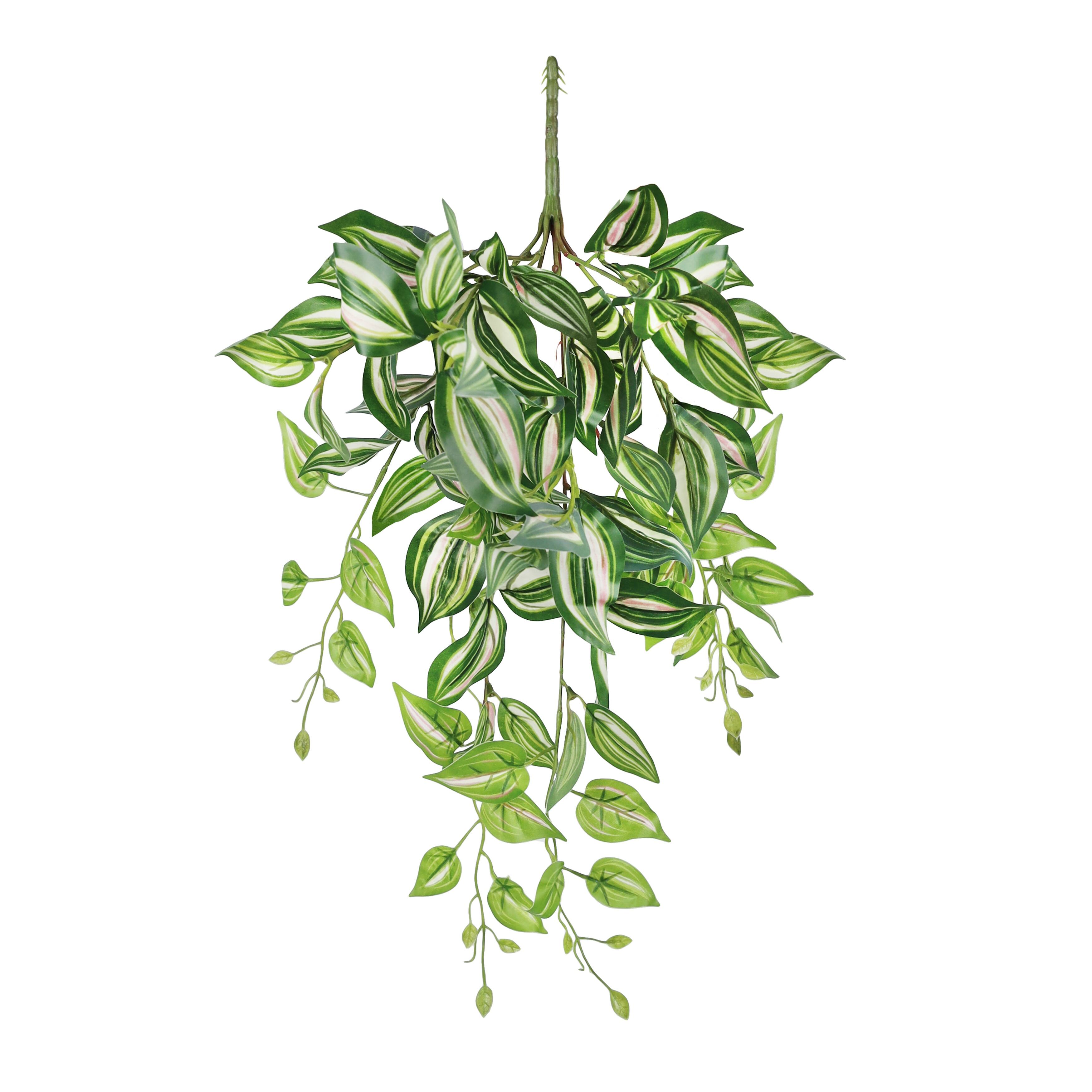 Artificial Tradescantia Spiderwort Ivy Leaf Vine Hanging Plant Greenery