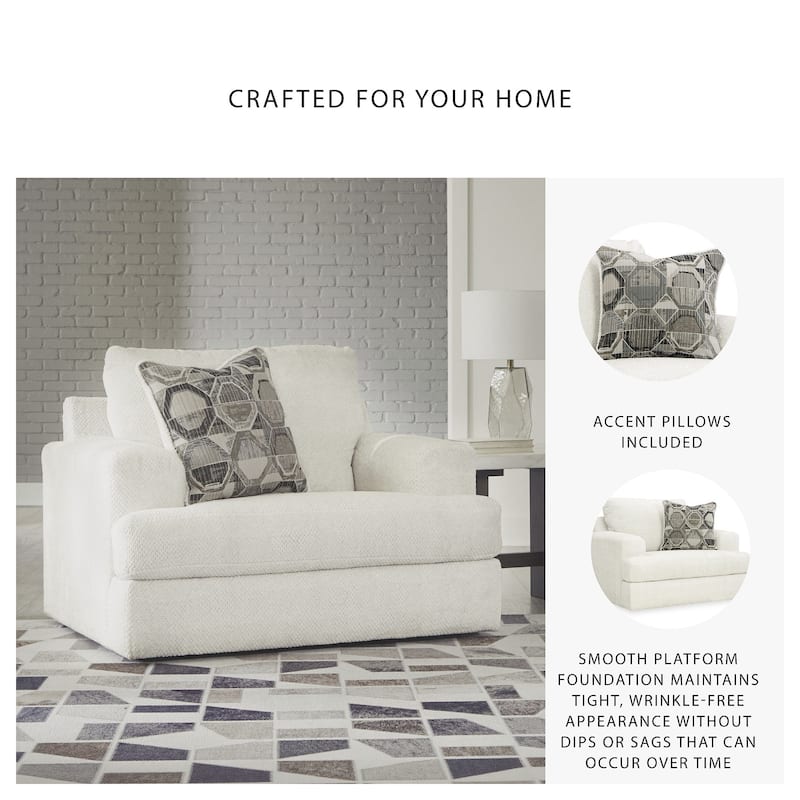 Signature Design by Ashley Karinne Linen Oversized Chair - 51" W x 41" D x 39" H