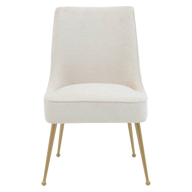 NPD Furniture Cedric KD Fabric Dining Side Chair Gold Legs (Set of 2)