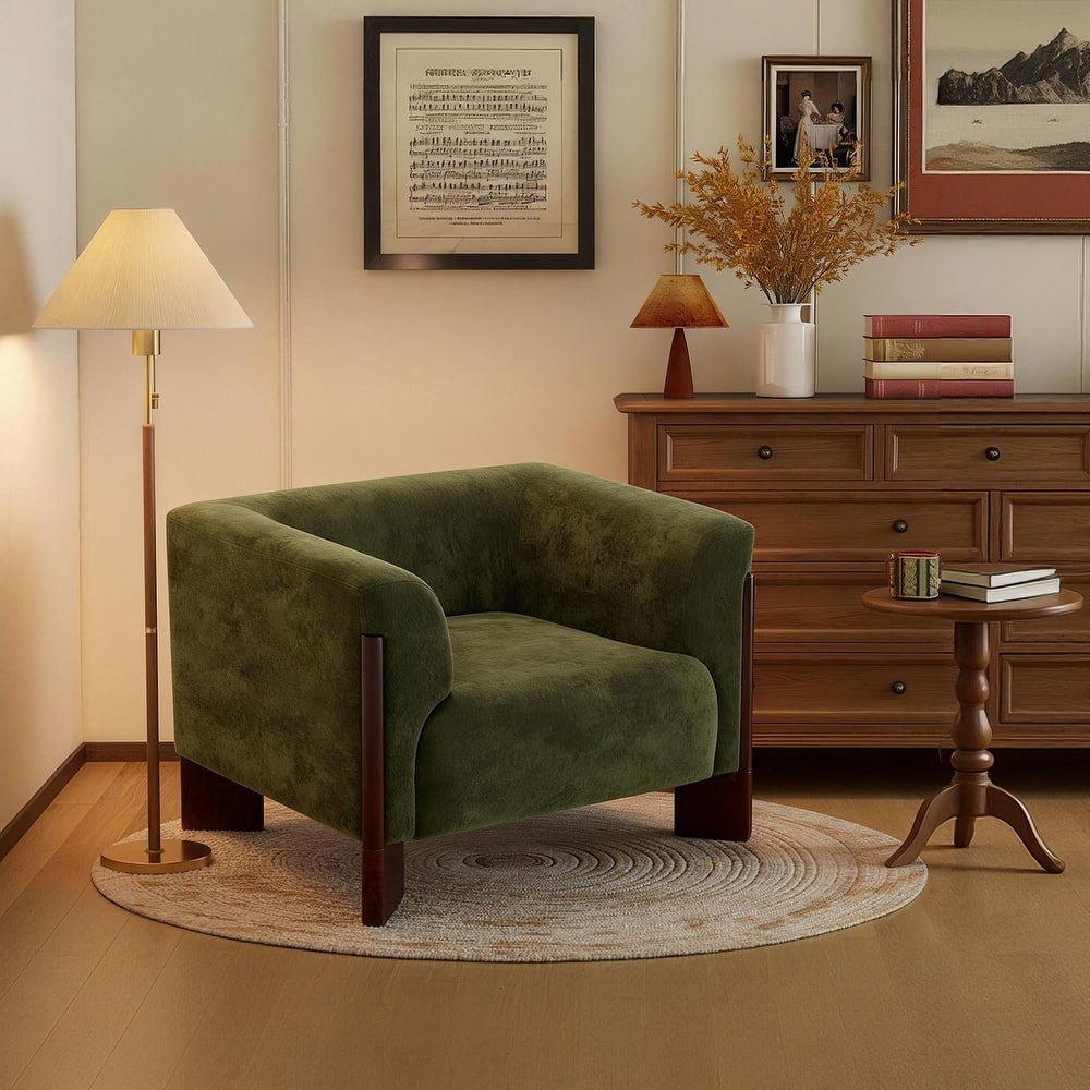 41"W Modern Tuxedo Arms Accent Chair for Living Room