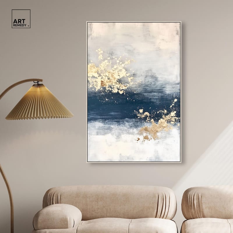 Ocean's Gold Hues I Canvas by Art Remedy