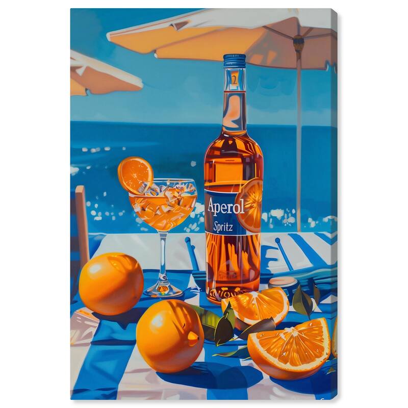 Coastal Aperol Canvas by Art Remedy, Gallery Wrapped - 30" x 45"