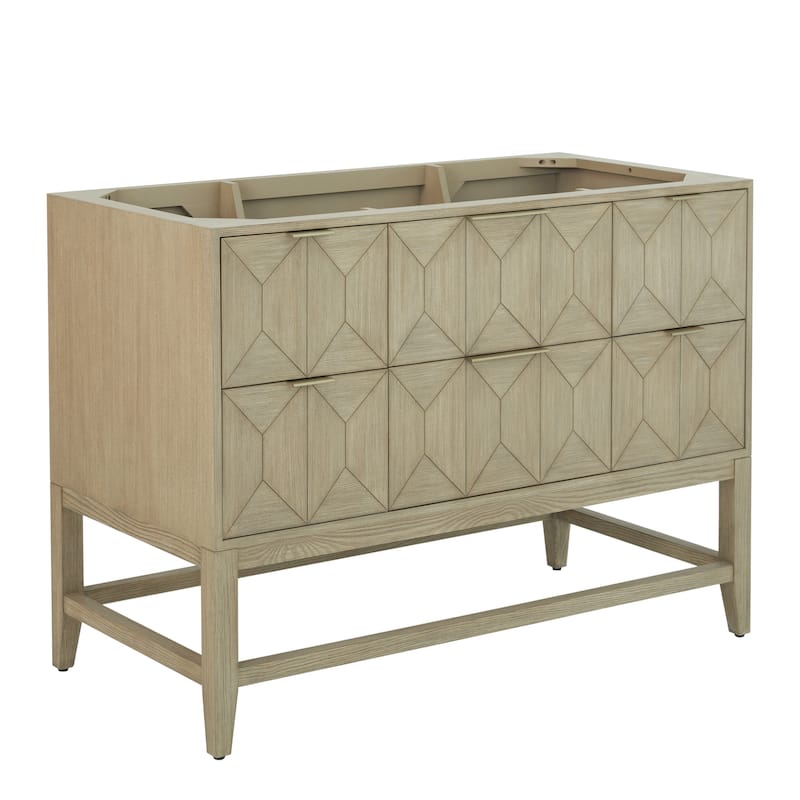 James Martin Vanities Emmeline 48" Single Vanity, Pebble Oak