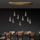 preview thumbnail 16 of 16, KAYLA Raindrop Chandelier, Modern Glass Pendant Light, Bulb Included