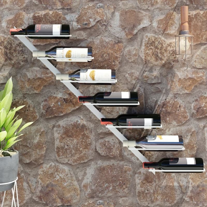 vidaXL Wall Wine Rack Bottle Holder Pantry Wall Mounted Wine Storage Organizer