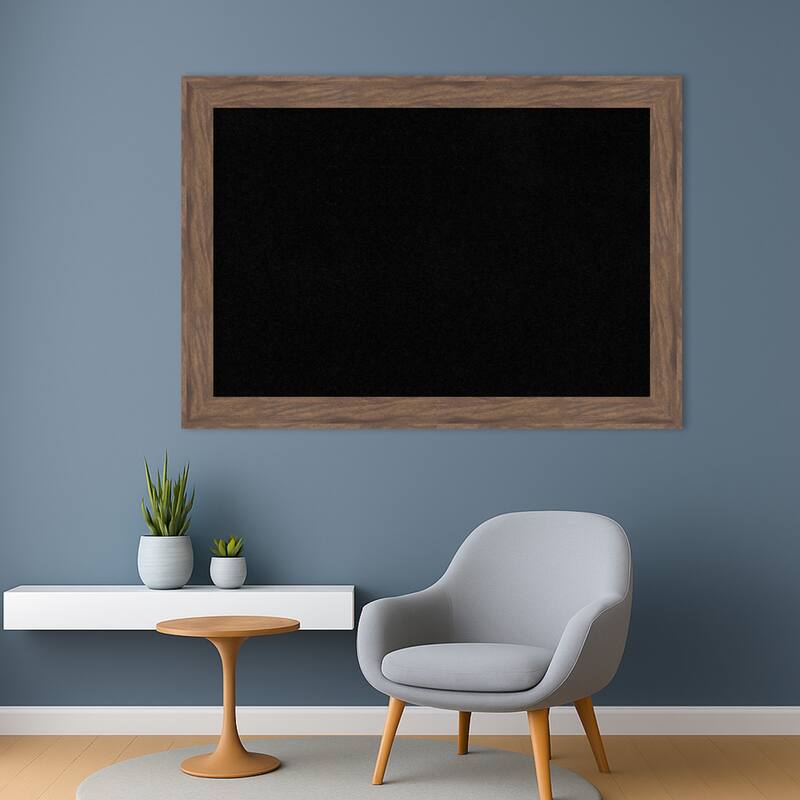Pia Medium Brown Framed Cork Board - Bulletin Board, Organization Board, Pin Board
