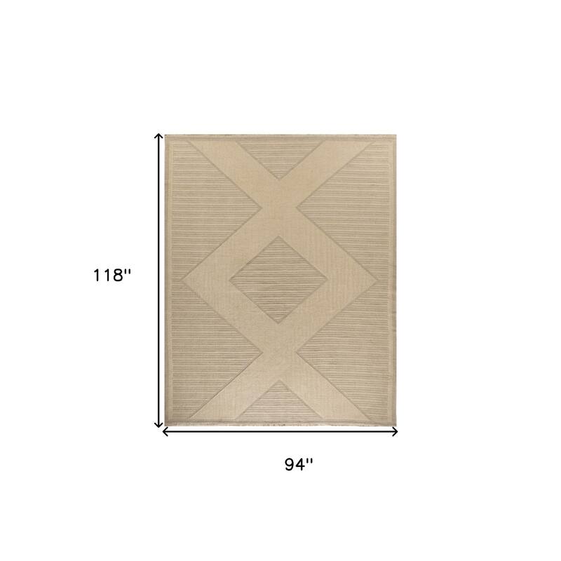 HomeRootsGeometric Modern Rectangle Area Rug - 118' X '94' X '0.25