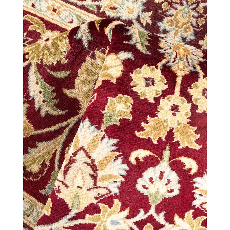 Overton Hand Knotted Wool Vintage Inspired Traditional Mogul Red Area Rug - 3 x 5