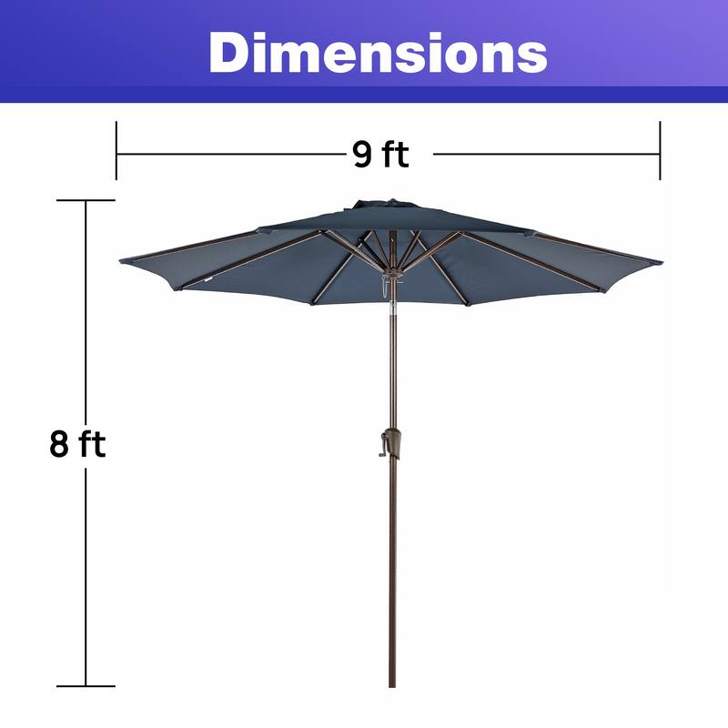 9-foot Patio Umbrella, Base Included