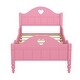 preview thumbnail 20 of 26, Solid Wood Macaron Twin Size Toddler Platform Bed with Safety Rails