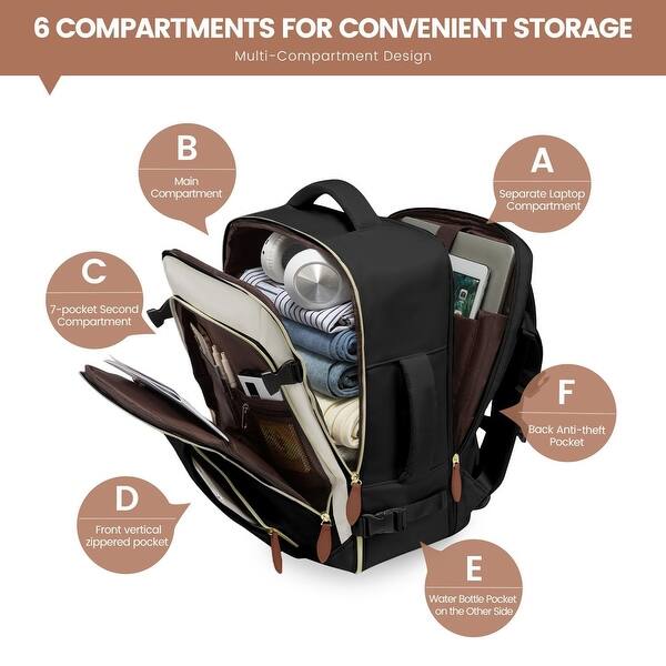 airline travel backpacks Approved Backpack For Women And Men (L x W x H) 29*15*42 CM/ 11.42*5.90*16.54 Inches Compatible with 17 inch Notebooks Material wepadre Small Travel Backpack Carry